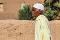 Rissani, Morocco - Oct 18, 2019: People at the Kasbah of Rissani in Morocco Royalty Free Stock Photo