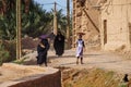 Rissani, Morocco - Oct 18, 2019: People at the Kasbah of Rissani in Morocco Royalty Free Stock Photo