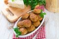 Rissole with mould cheese and parsley