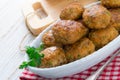 Rissole with mould cheese and parsley Royalty Free Stock Photo