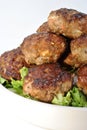 Rissole with organic salad Royalty Free Stock Photo
