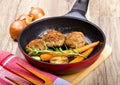 Rissoles with vegetables Royalty Free Stock Photo