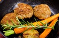 Rissoles with vegetables Royalty Free Stock Photo