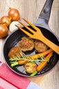 Rissoles with vegetables Royalty Free Stock Photo