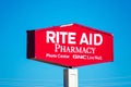 Rite Aid pharmacy sign Royalty Free Stock Photo
