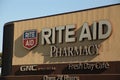 Rite Aid pharmacy sign above storefront Royalty Free Stock Photo