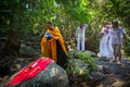 During rites Baptism immersion in water - the first and most important Christian mystery, sacrament of spiritual birth.