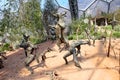 The rites of Dionysus sculptures in the Eden Project in Cornwall