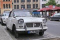 Ritish retro car Triumph in the Mitte district