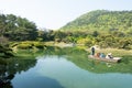 Ritsurin Koen in Japan. Royalty Free Stock Photo