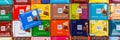 Ritter Sport chocolate chocolates different types variety background banner