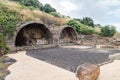 Ritual arch in ruins of ancient Jewish settlement Umm el Kanatir - Mother Arches on the Golan Heights