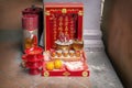 Ritual box for candles and donations in the Chinese religion