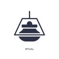 ritual icon on white background. Simple element illustration from magic concept