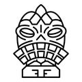 Ritual idol icon, outline style Royalty Free Stock Photo