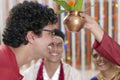 Ritual in Indian Hindu wedding Royalty Free Stock Photo