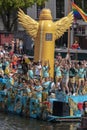 The Ritual Of Love Rituals Boat At The Gaypride Canal Parade With Boats At Amsterdam The Netherlands 6-8-2022