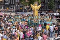 The Ritual Of Love Rituals Boat At The Gaypride Canal Parade With Boats At Amsterdam The Netherlands 6-8-2022