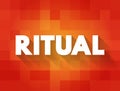 Ritual text quote, concept background Royalty Free Stock Photo