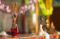Ritual vessel for Buddhist dedication of a vase. Royalty Free Stock Photo