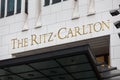 Ritz-carlton hotel sign in berlin germany Royalty Free Stock Photo