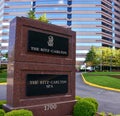 The Ritz Carlton Sign, Tysons Corner, VA Royalty Free Stock Photo