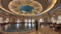 Ritz Carltone Riyadh interiors swimming pool and blue dome ceiling