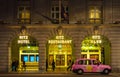 The Ritz hotel at night in London Royalty Free Stock Photo