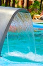 RIU Touareg hotel waterfall in the swimming pool Royalty Free Stock Photo