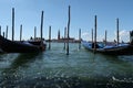 Riva degli Schiavoni - the main promenade of Venice. Gondolas
