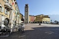 Riva del Garda Piazza III November and Apponale tower Royalty Free Stock Photo