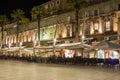 Riva promenade at night. Split. Croatia Royalty Free Stock Photo