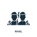 Rival icon. Monochrome simple Stock Market icon for templates, web design and infographics Royalty Free Stock Photo