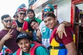 RIVAS, NICARAGUA - MAY 1, 2016: Passengers aboard ferry Che Guevara Lago Cocibolca Nicaragua Lake to Ometepe island