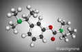 Rivastigmine molecule. It is acetylcholinesterase inhibitor, used for therapy of dementia, Alzheimer disease, Parkinson disease.