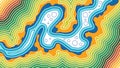 River, Aboriginal art vector background with river, Landscape Royalty Free Stock Photo