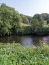 River Aire at Rodley Nature Reserve, Leeds, England Royalty Free Stock Photo