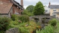 River Aller with Packhorse Bridge Royalty Free Stock Photo