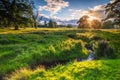 River Aln under Golden Light Royalty Free Stock Photo