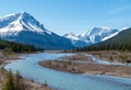 River along Icefields Parkway Highway 93 - Canada Royalty Free Stock Photo