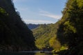 River and amazing crystalline blue water of Tamul waterfall in San Luis PotosÃÂ­, Mexico