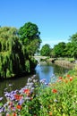 River Anker and bridge, Tamworth. Royalty Free Stock Photo