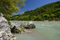 River Arachthos in the national park Tzoumerka in Greece. Famous for mud used for natural peeling Royalty Free Stock Photo