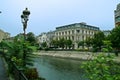 The Dambovita river at the Splendor of Independence Street Romanian: Splaiul independentntei in Bucharest, Romania.