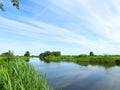 River Aukstumala and beautiful cloudy sky, Lithuania