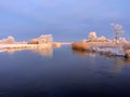 River Aukstumala in sunset colors Lithuania