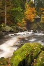 River through autumn colours in Scotland Royalty Free Stock Photo
