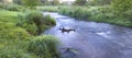 The River Avon at Daniels Well, Malmesbury, Wiltshire Royalty Free Stock Photo