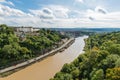 The River Avon and Landscape Clifton Suspension Bridge Trust in Bristol, United Kingdom Royalty Free Stock Photo