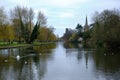 River Avon, looking towards Holy Trinity Church. Stratford-Upon-Avon. Warwickshire.